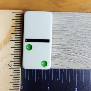 Blank:2 Replacement Dominoes Large Dot Shiny Color 2x1x⅜  $1 Each in a bundle